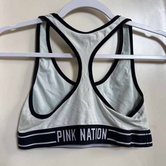 Victoria's Secret PINK Nation Mint Green and Black "Aloha Beaches" Bra Top - Picture 3 of 3